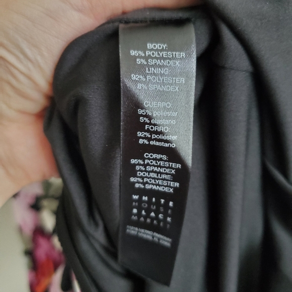 White House Black Market WHBM Floral Sheath Stretch Dress in Black Size XS - Picture 5 of 8